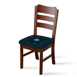 Blue Om Mandala Print Chair Cushion Cover