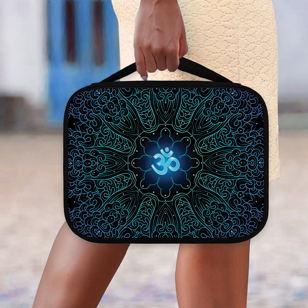 Blue Om Mandala Print Classic Bible Case