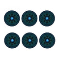 Blue Om Mandala Print Coaster Set