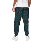 Blue Om Mandala Print Cotton Pants