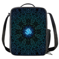 Blue Om Mandala Print Crossbody Lunch Bag