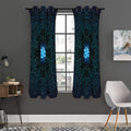 Blue Om Mandala Print Grommet Curtain Panels