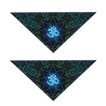 Blue Om Mandala Print Dog Bandana