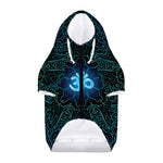 Blue Om Mandala Print Dog Zip Up Hoodie