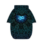 Blue Om Mandala Print Dog Zip Up Hoodie