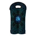 Blue Om Mandala Print Double Neoprene Wine Tote