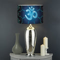 Blue Om Mandala Print Drum Lamp Shade