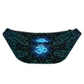 Blue Om Mandala Print Fanny Pack