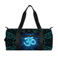 Blue Om Mandala Print Gym Bag