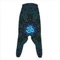Blue Om Mandala Print Hammer Pants