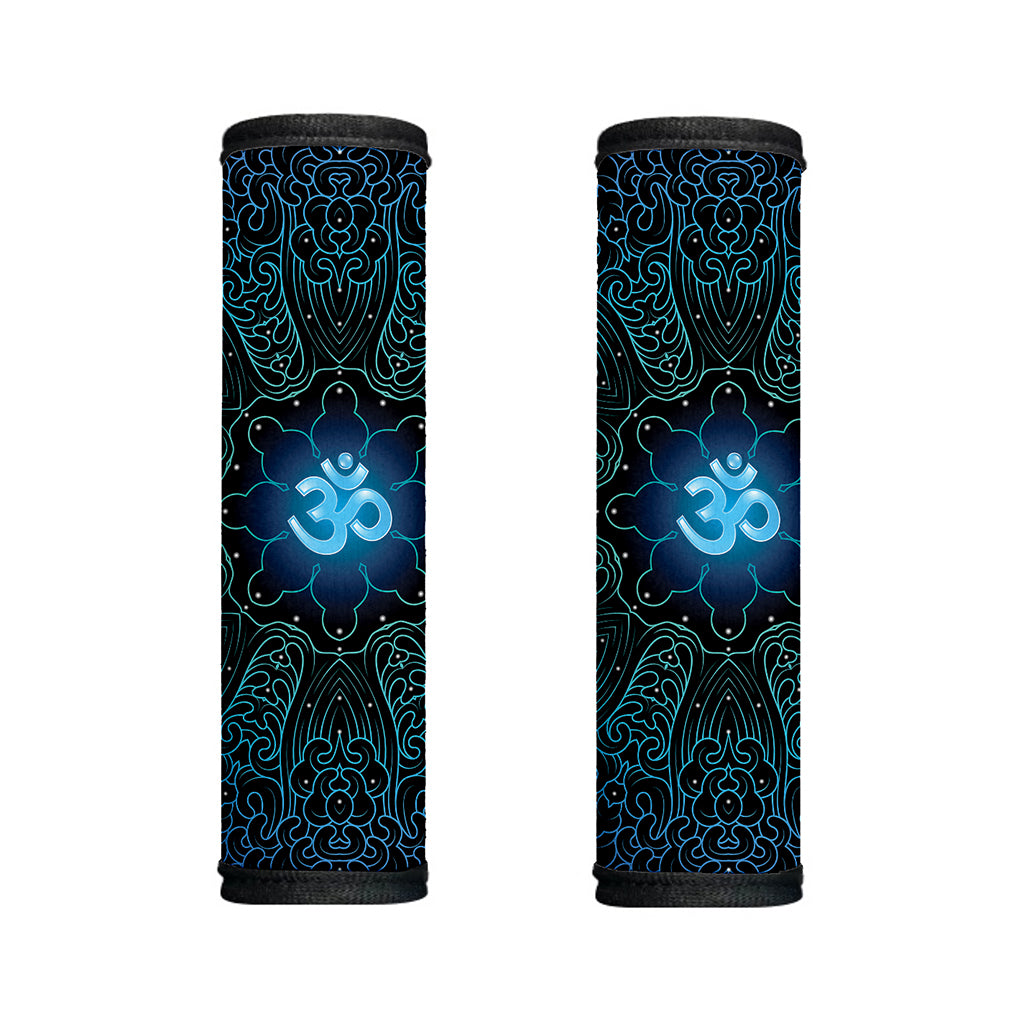 Blue Om Mandala Print Handle Covers