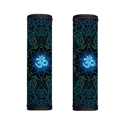 Blue Om Mandala Print Handle Covers