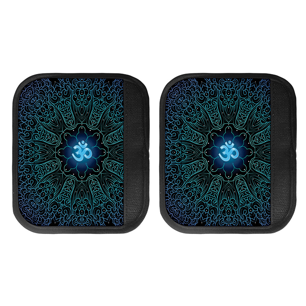 Blue Om Mandala Print Handle Covers