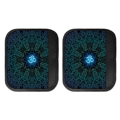 Blue Om Mandala Print Handle Covers