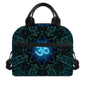 Blue Om Mandala Print Insulated Lunch Bag
