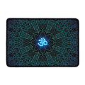 Blue Om Mandala Print Kitchen Mat