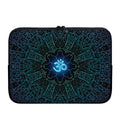Blue Om Mandala Print Laptop Sleeve