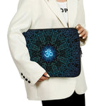 Blue Om Mandala Print Laptop Sleeve