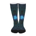 Blue Om Mandala Print Long Socks