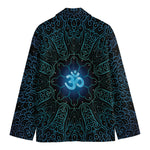 Blue Om Mandala Print Men's Blazer