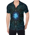 Blue Om Mandala Print Men's Shirt