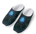 Blue Om Mandala Print Mesh Casual Shoes
