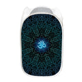 Blue Om Mandala Print Mesh Laundry Hamper