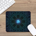 Blue Om Mandala Print Mouse Pad