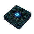 Blue Om Mandala Print Outdoor Seat Cushion Cover