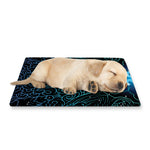 Blue Om Mandala Print Pet Cooling Mat Cover