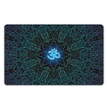 Blue Om Mandala Print Polyester Doormat