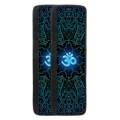 Blue Om Mandala Print Refrigerator Handle Covers