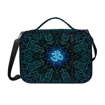 Blue Om Mandala Print Shoulder Strap Bible Bag