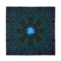 Blue Om Mandala Print Silk Bandana