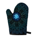 Blue Om Mandala Print Single Oven Mitt