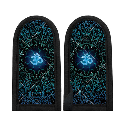 Blue Om Mandala Print Skillet Handle Cover