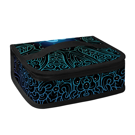 Blue Om Mandala Print Small Lunch Bag