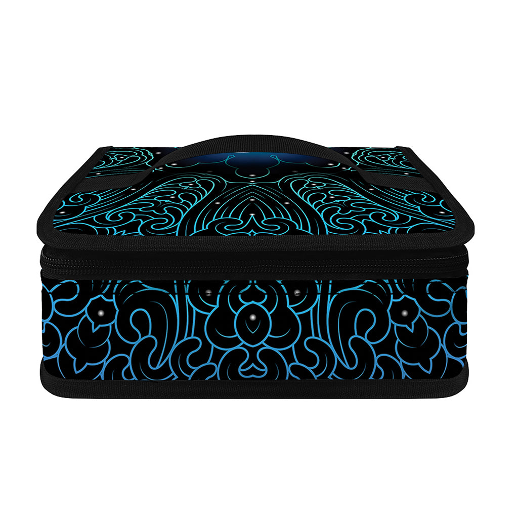 Blue Om Mandala Print Small Lunch Bag