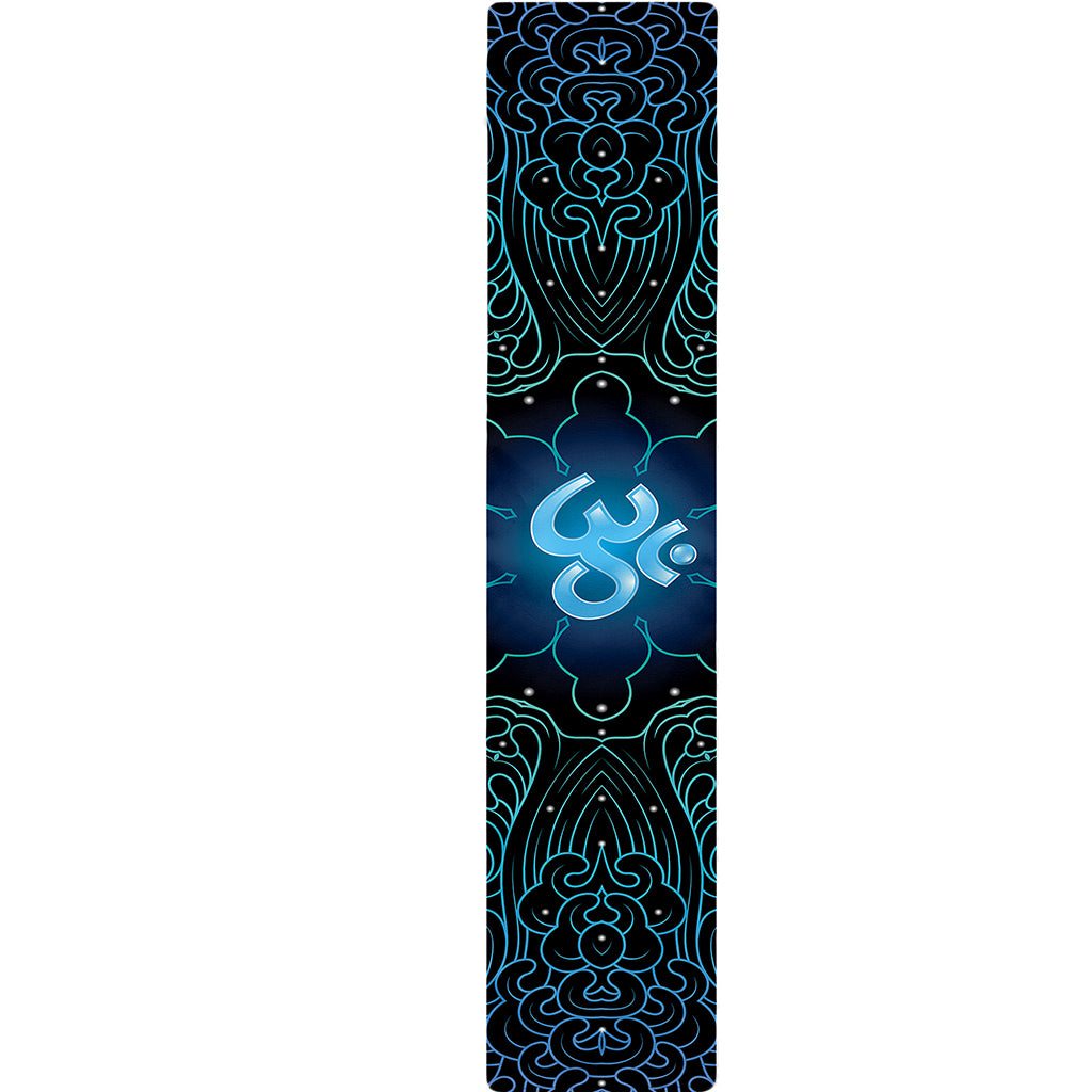 Blue Om Mandala Print Table Runner