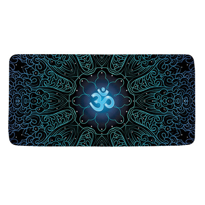 Blue Om Mandala Print Towel