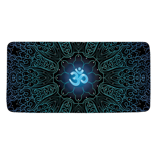 Blue Om Mandala Print Towel