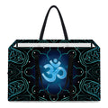 Blue Om Mandala Print Utility Tote Bag
