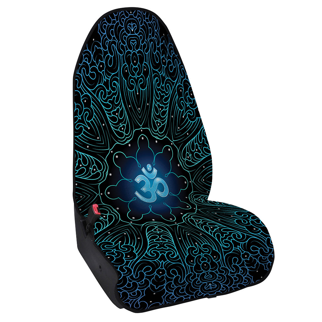 Blue Om Mandala Print Waterproof Car Seat Cover