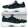 Blue Om Mandala Print White Chunky Shoes
