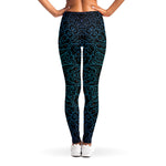 Blue Om Mandala Print Women's Leggings