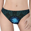 Blue Om Mandala Print Women's Thong