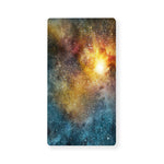 Blue Orange Stardust Galaxy Space Print Baby Crib Sheet