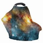 Blue Orange Stardust Galaxy Space Print Baby Seat Cover