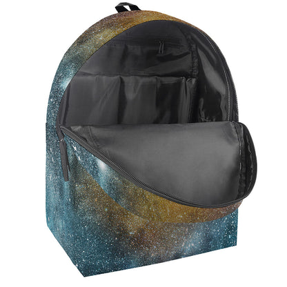 Blue Orange Stardust Galaxy Space Print Backpack