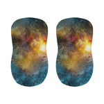 Blue Orange Stardust Galaxy Space Print Bar Stool Covers